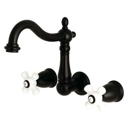 Heritage KS1250PX 8-Inch Center Wall Mount Bathroom Faucet KS1250PX